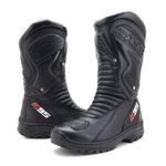 Bota Motociclista AS95-PRO em couro legítimo na cor preta 405 - LANÇAMENTO