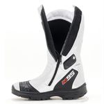 Bota Motociclista AS95-PRO em couro legítimo na cor branca 405 - LANÇAMENTO