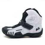 Bota motociclista AS-RACING em couro legítimo 