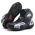 Bota Motociclista As-racing "vented Boots" Em Couro Legítimo Nas Cores Preto Branco E Camuflado 406
