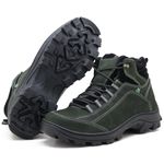 Coturno Adventure Atron Shoes para Trilha em Couro Legítimo Na Cor Verde Militar 019