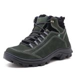 Coturno Adventure Atron Shoes para Trilha em Couro Legítimo Na Cor Verde Militar 019