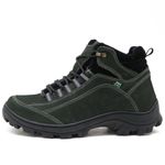 Coturno Adventure Atron Shoes para Trilha em Couro Legítimo Na Cor Verde Militar 019