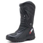 KIT CHINELO BOTA MOTOCICLISTA AS95-PRO EM COURO LEGÍTIMO NA COR PRETA 405