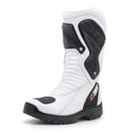 KIT CHINELO BOTA MOTOCICLISTA AS95-PRO EM COURO LEGÍTIMO NA COR BRANCA 405