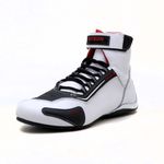 KIT CHINELO Sapatilha para kart cano alto em couro legítimo nas cores branco e preto 311
