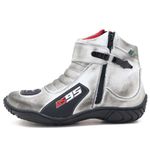 KIT CHINELO BOTA MOTOCICLISTA AS95 EM COURO LEGÍTIMO NA COR ASFALTO