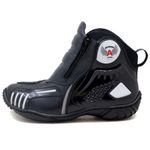 Bota motociclista Atron Shoes AS-HIGHWAY em couro legítimo semi-impermeável emborrachada na cor Preto 407