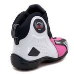 Bota motociclista Atron Shoes AS-HIGHWAY em couro legítimo semi-impermeável emborrachada Com elástico na cor Pink 408