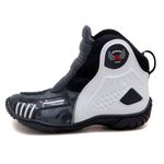 Bota motociclista Atron Shoes AS-HIGHWAY em couro legítimo semi-impermeável emborrachada Com elástico na cor Cinza Camuflado 408