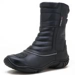 Bota motociclista cano médio semi-impermeável com refletivos 309