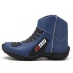 Bota motociclista semi-impermeável com refletivo nas cores azul com preto 308