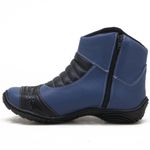 Bota motociclista semi-impermeável com refletivo nas cores azul com preto 308