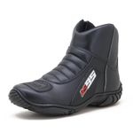 Bota motociclista semi-impermeável com refletivo nas cores preta 308