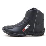 Bota motociclista semi-impermeável com refletivo nas cores preta 308