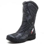 BOTA MOTOCICLISTA AS95-PRO EM COURO LEGÍTIMO NA COR CINZA CAMUFLADO 405 - LANÇAMENTO