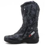 BOTA MOTOCICLISTA AS95-PRO EM COURO LEGÍTIMO NA COR CINZA CAMUFLADO 405 - LANÇAMENTO