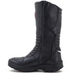 Bota bombeiro civil cano alto impermeável contra chuva em couro legítimo na cor preta 495 C.A 40183