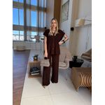 Conjunto Tricot Marcele Marrom