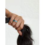 Anel 2 Pedras Topázio London e Sky - Sob encomenda