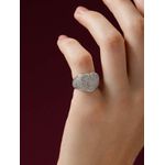 Anel dedinho coração com brilhantes 