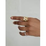 Anel Folha com Brilhantes