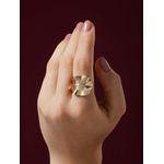 Anel Folha com Brilhantes