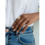 Anel Folha com Brilhantes