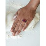 Anel Turmalina Rosa e Tanzanita