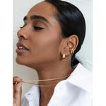 Brinco Argola Gota Ouro Amarelo Médio