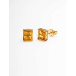 Brinco Solitário Citrino 