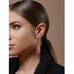 Brinco Earcuff com 5 pedras topazio incolor
