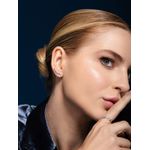 Brinco Earcuff com 5 pedras topazio incolor