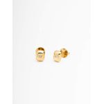 Brinco Solitario em Ouro com Brilhante Central