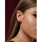 Brinco Solitário Turmalina Rosa 