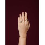 Meia Aliança Cravejado com Brilhantes