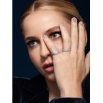 Meia Aliança Cravejado com Brilhantes