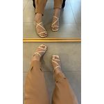 Sandália Maitê em Couro Off White