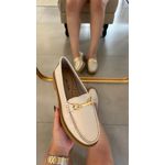Loafer Jade em couro Off White