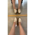 Loafer Jade em couro Off White