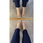 Sandália Jade Off White em Couro