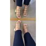 Sandália Jade Off White em Couro