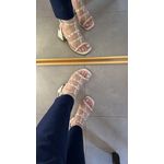 Sandália Jade Off White em Couro