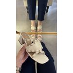 Tamanco Lara Off White em Couro