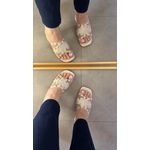 Tamanco Lara Off White em Couro