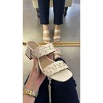Tamanco Yasmin Off White em Couro