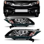 Farol Honda City 2015 á 2017 - Máscara Preta