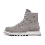 Bota Sneaker Couro Lasher Cinza