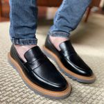 Sapato Loafer Tomer Couro Preto