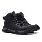 Bota Coturno Adventure Preta Em Couro Trilha 8000